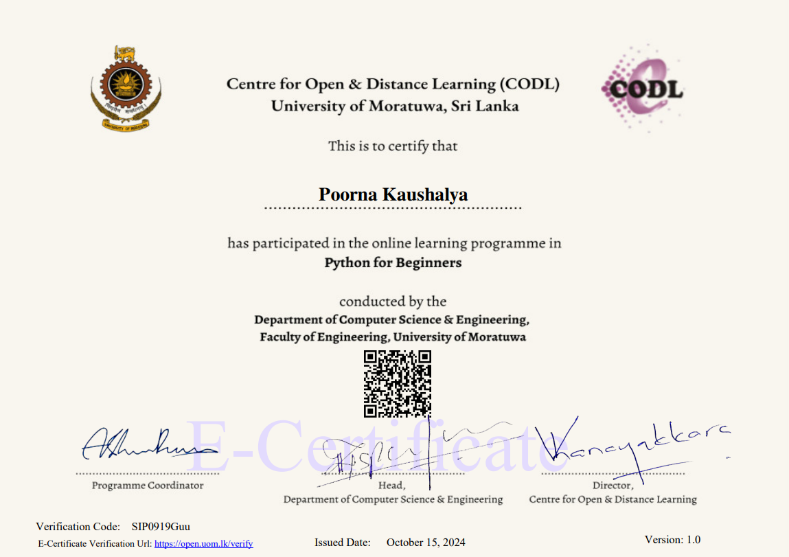 Certificate