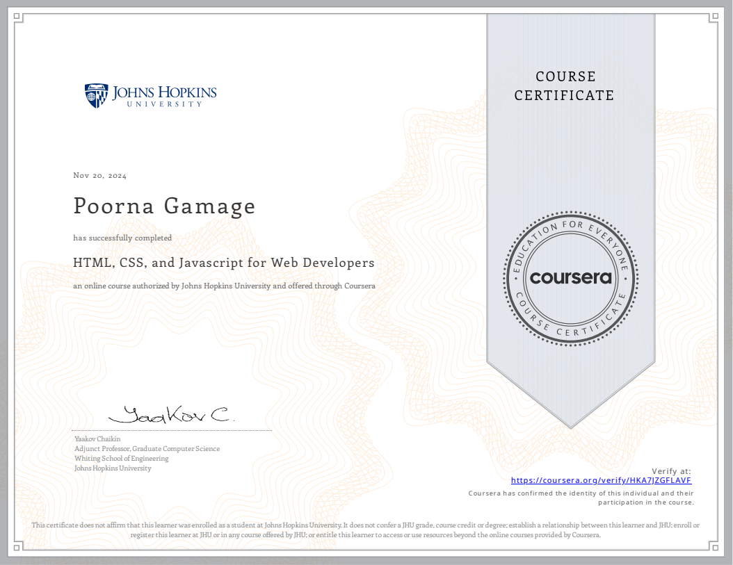 Certificate