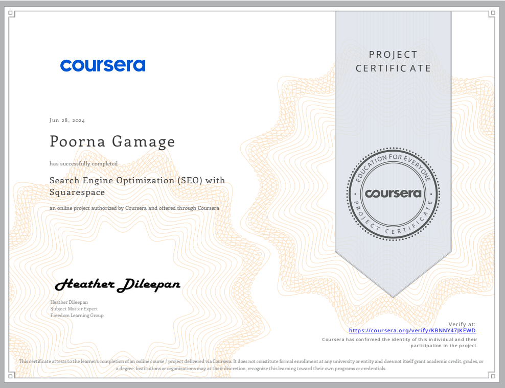 Certificate